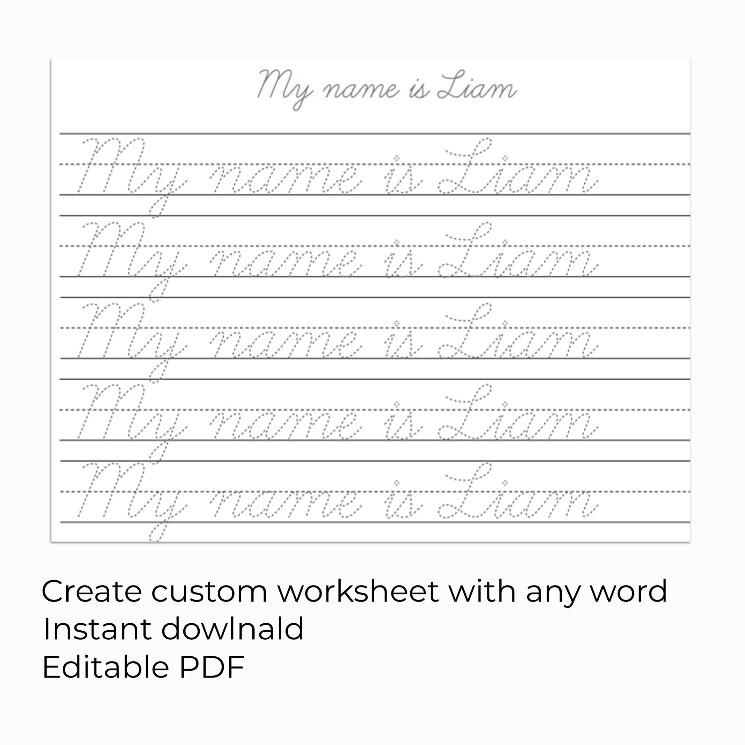 handwriting name worksheet maker
