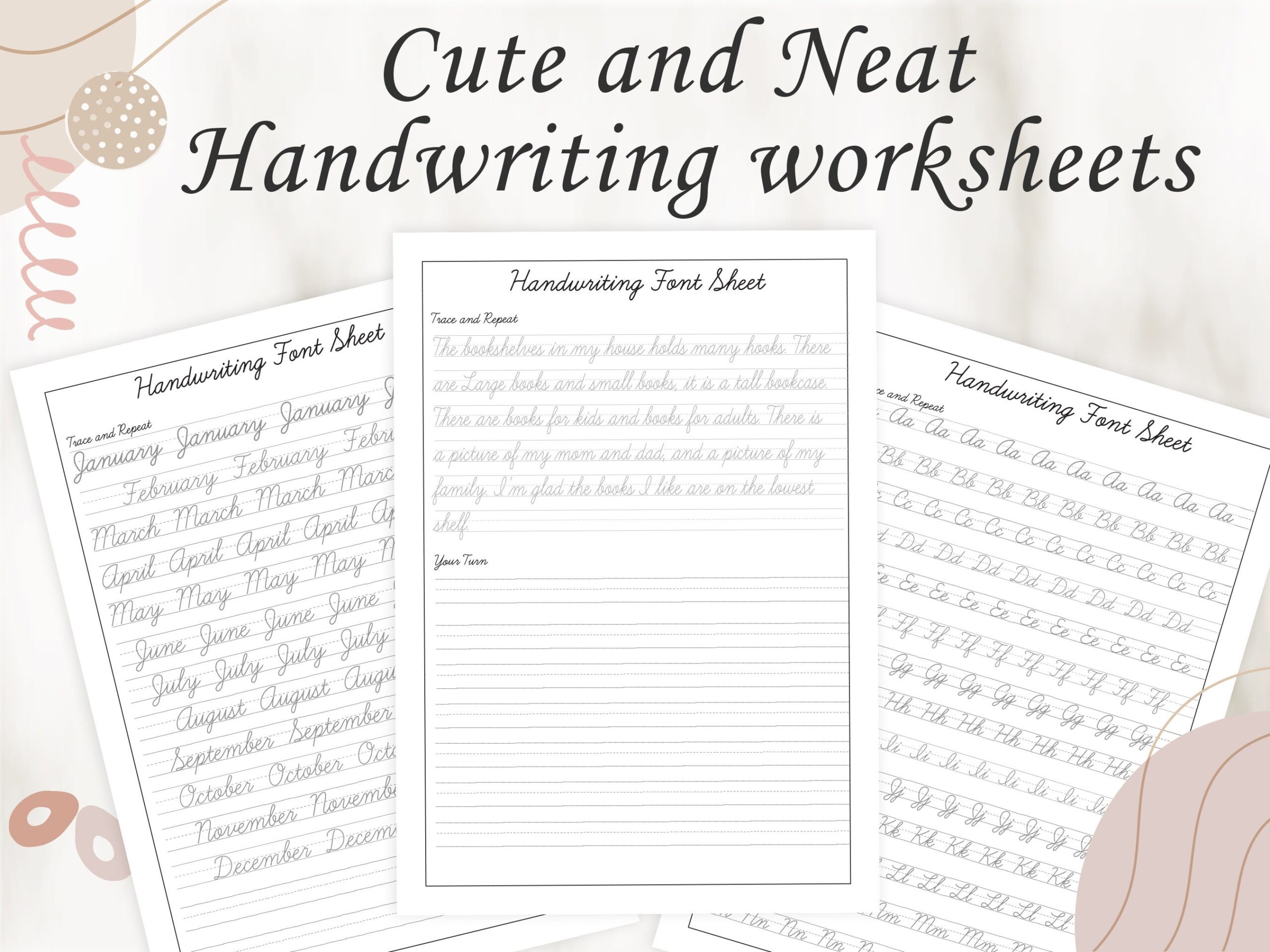 joined handwriting worksheets
