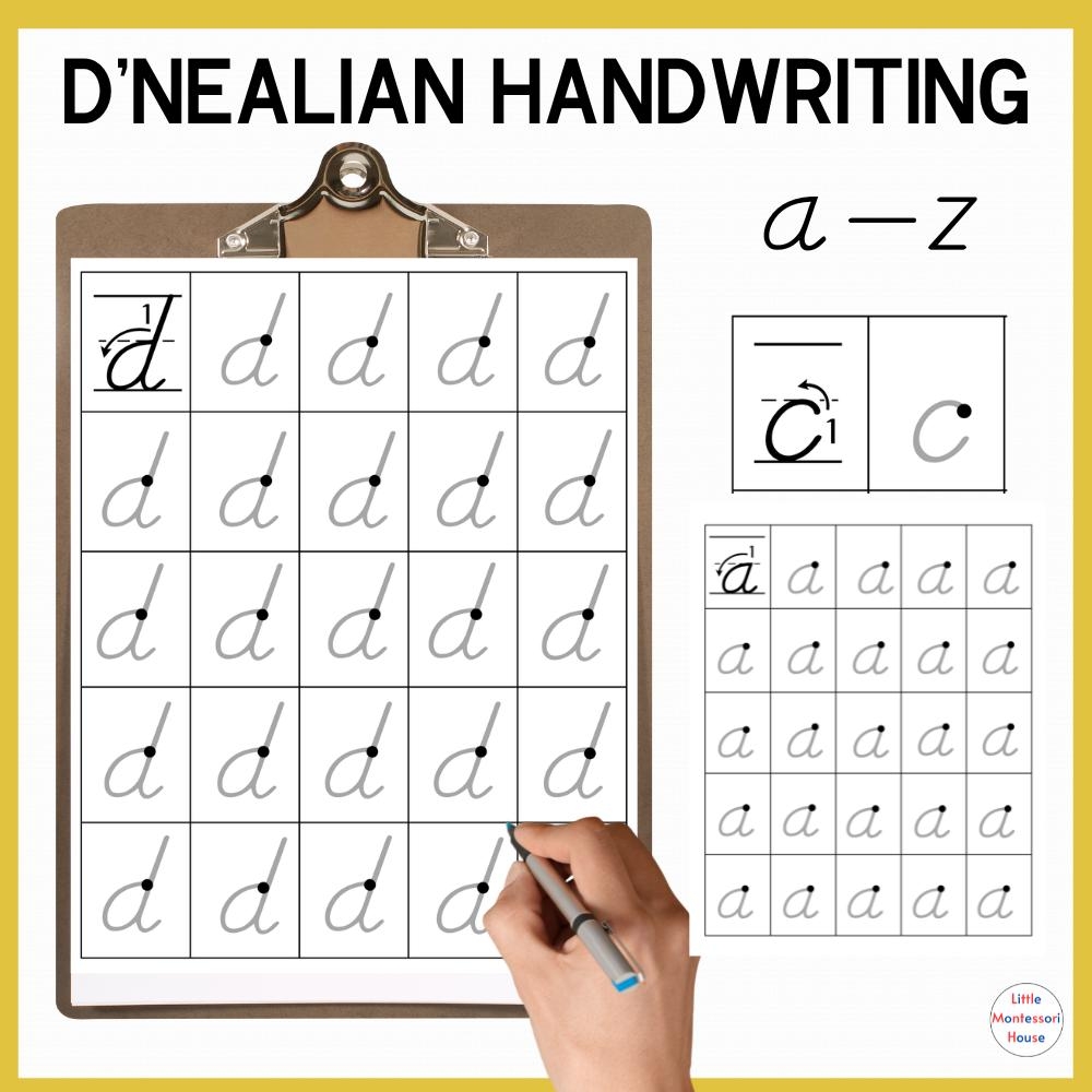 D NEALIAN HANDWRITING Letter Formation Modern Manuscript Lower Case Practice Montessori Primary Etsy D NEALIAN HANDWRITING Letter Formation Modern Manuscript Lower Case Practice Montessori Primary Etsy