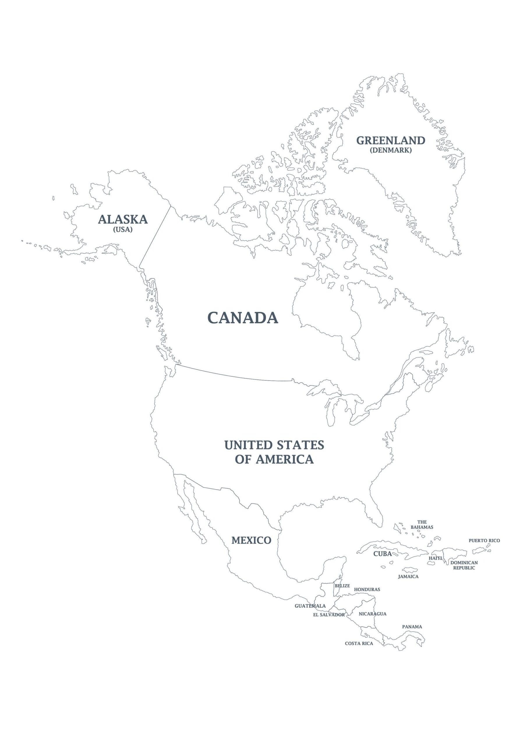Digital North America Map Full Color With States Printable Poster Large Size And A4 PDF Screen View Size And Vector Illustrator Editable Etsy Israel