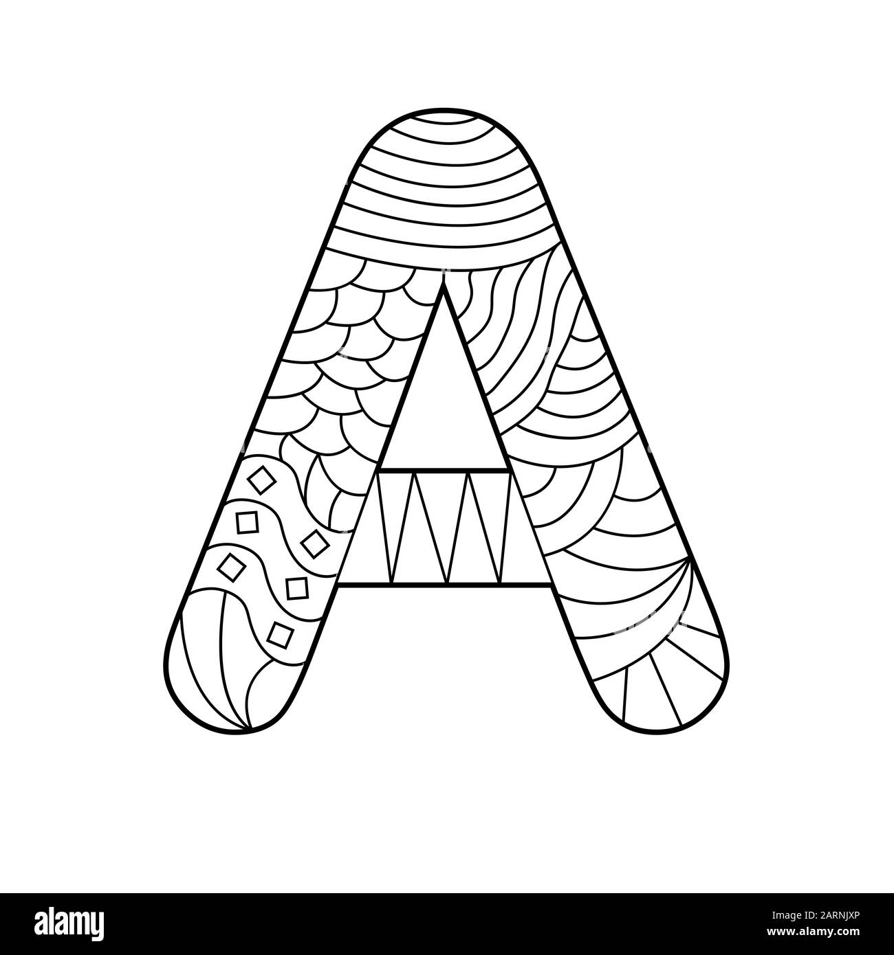 outline of letter a