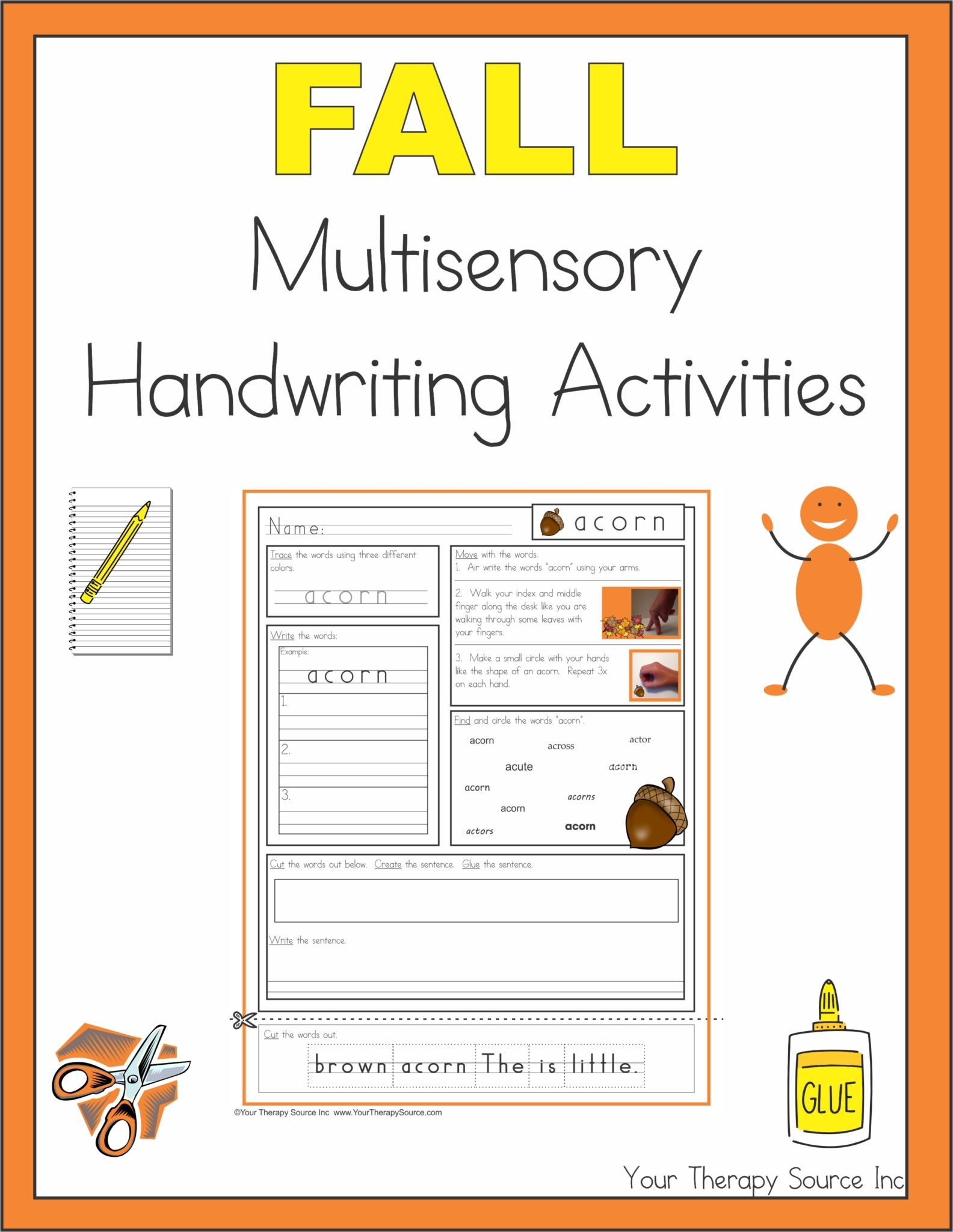 Fall Multisensory Handwriting Activities Your Therapy Source