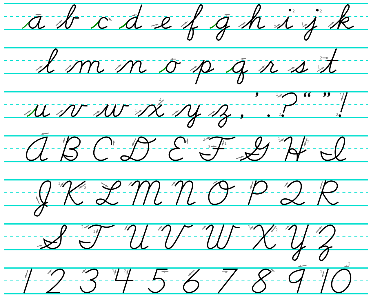handwriting worksheets d'nealian
