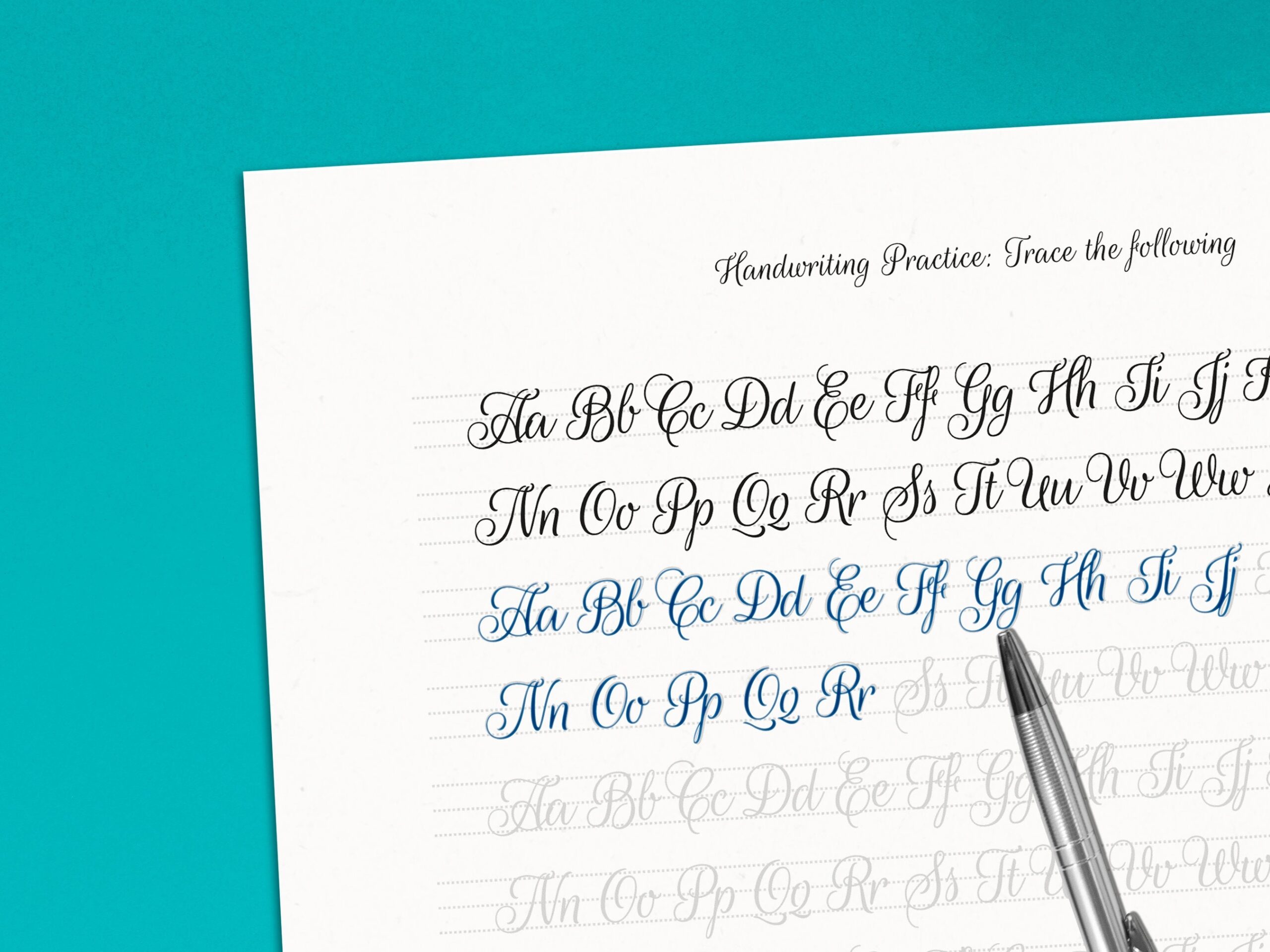 modern cursive handwriting worksheets