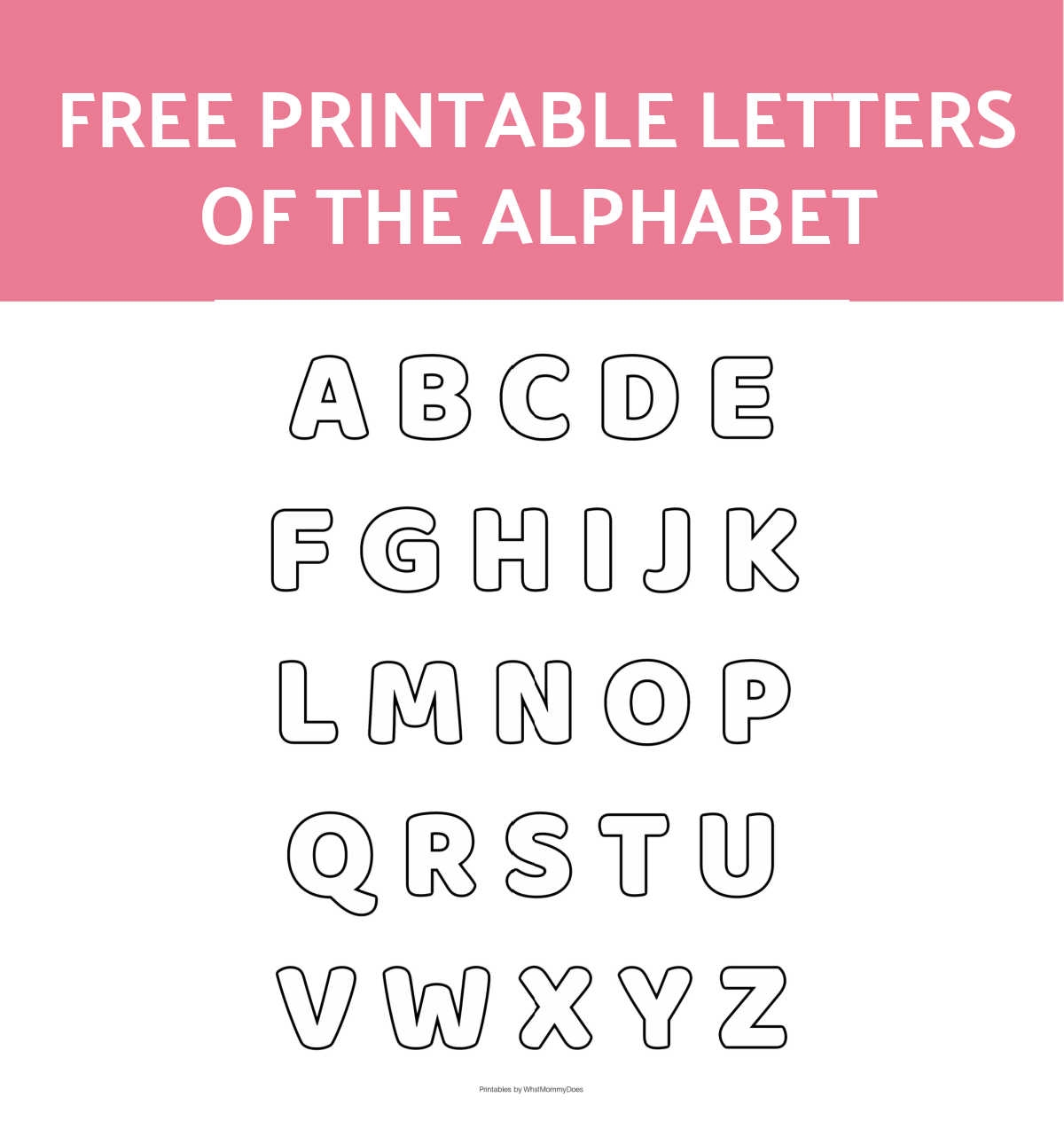 alphabet cut out template