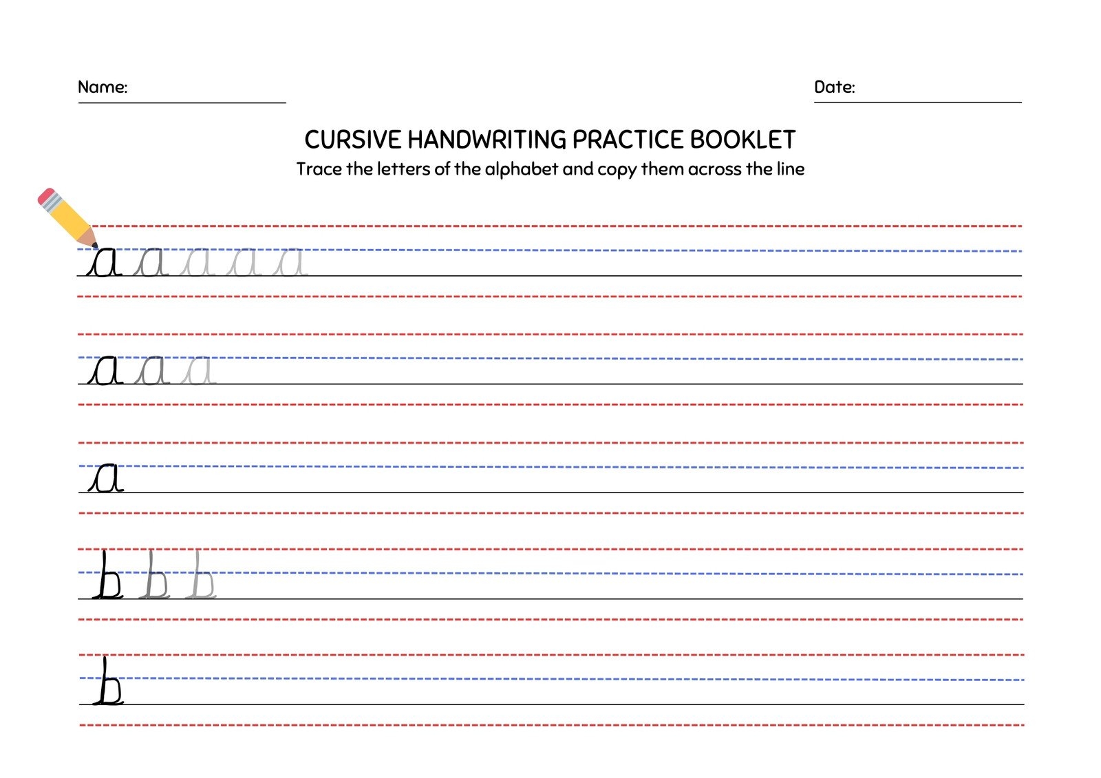 free handwriting worksheet