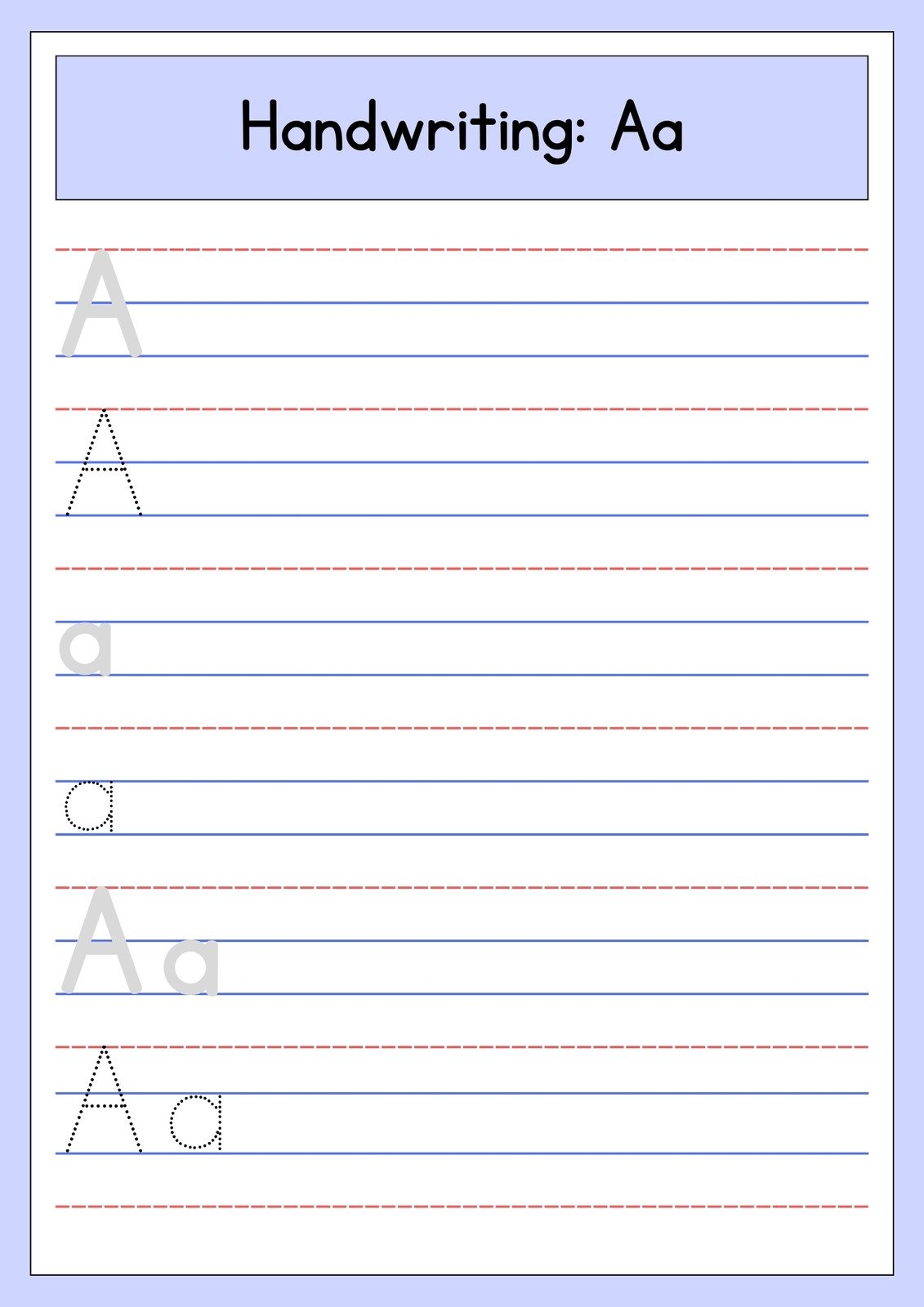 handwriting alphabet worksheets