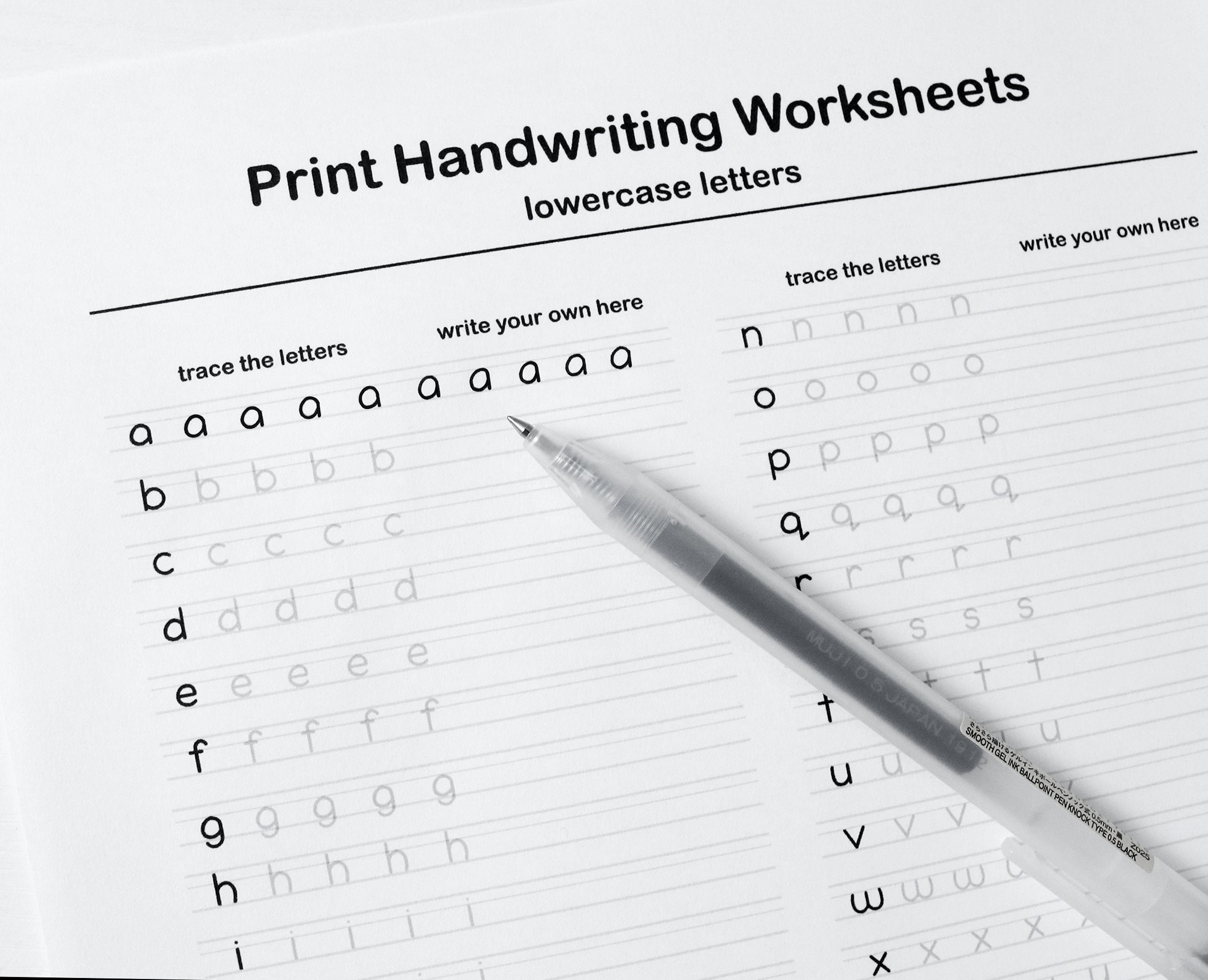 print handwriting worksheets free