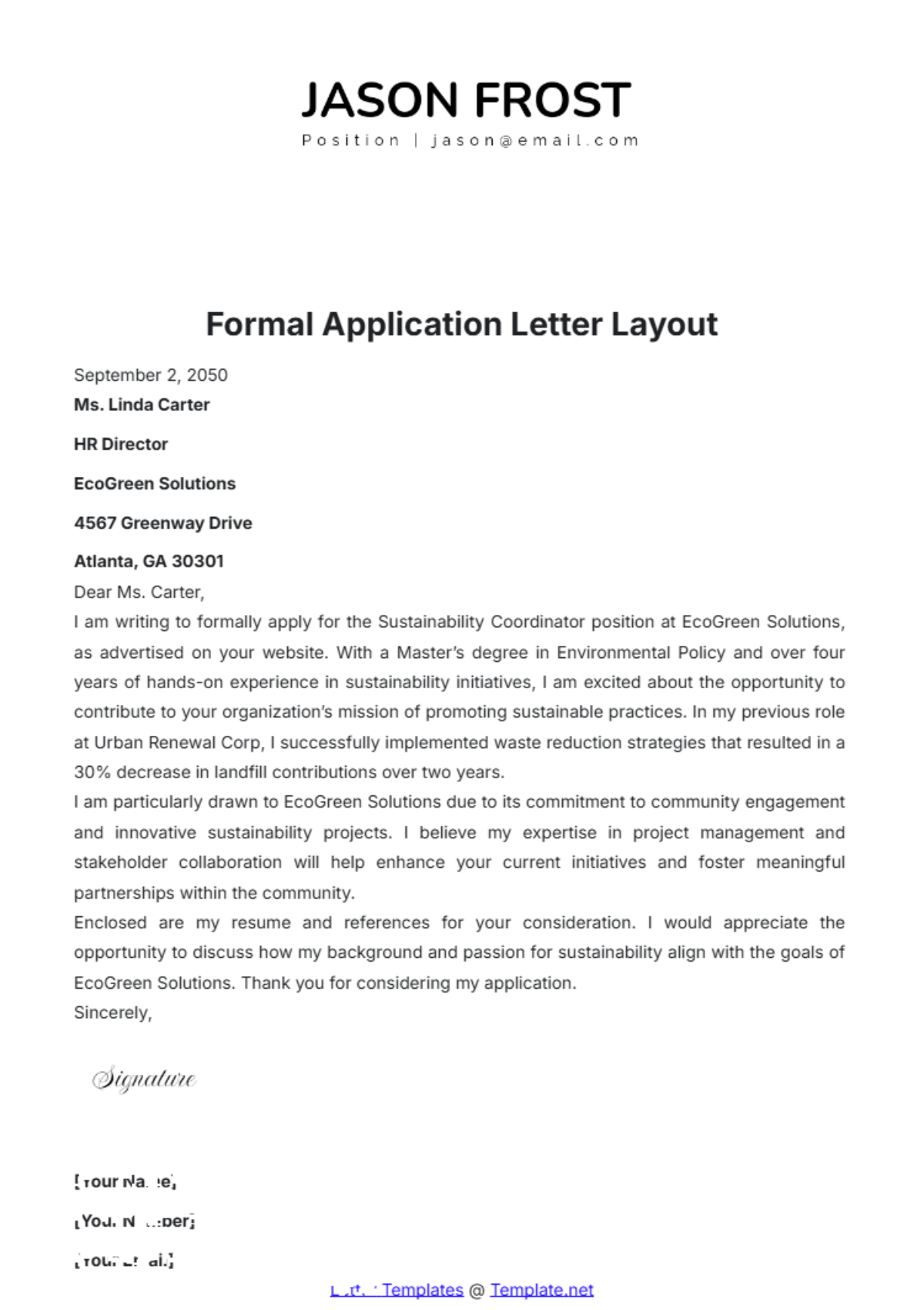 Free Formal Letter Templates Editable And Printable
