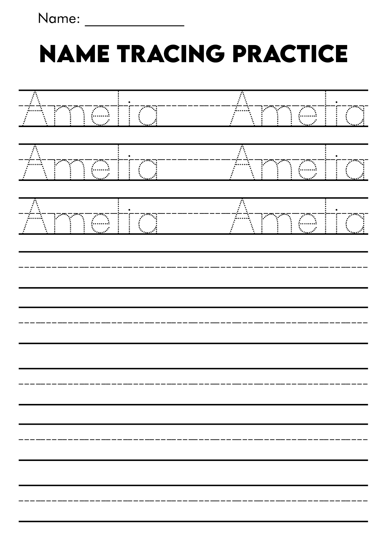 handwriting name worksheet