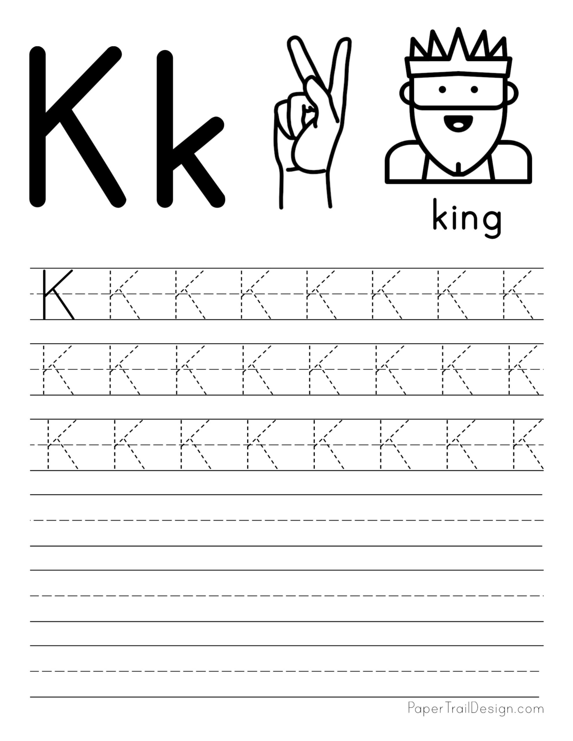 Free Letter Tracing Worksheets Paper Trail Design