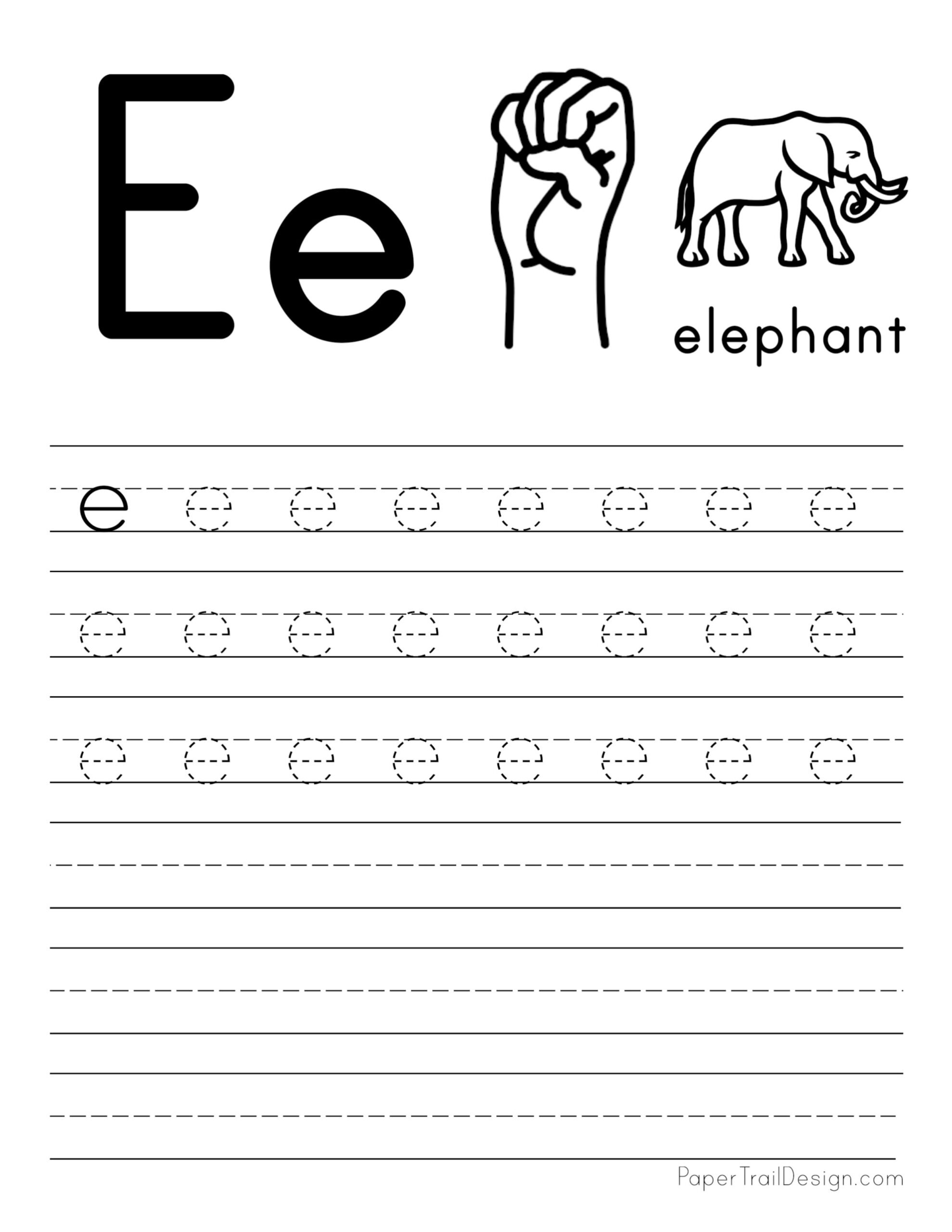 Free Letter Tracing Worksheets Paper Trail Design