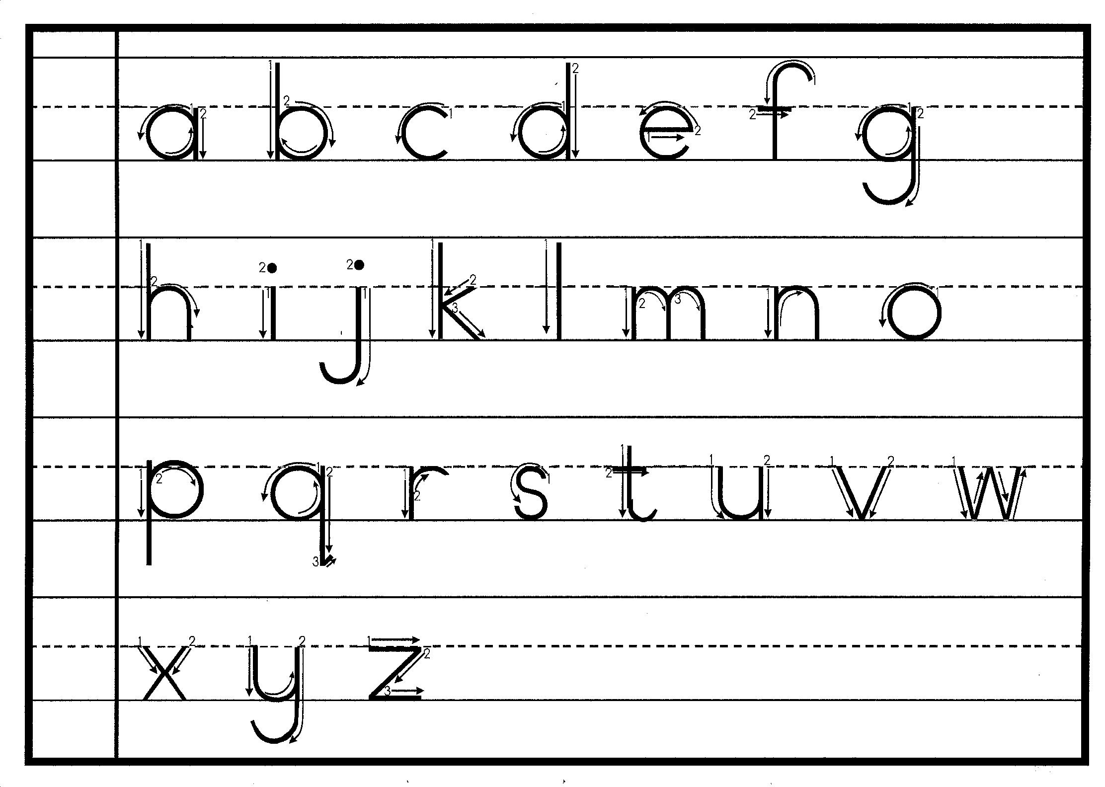 Free Print Handwriting Charts Practical Pages