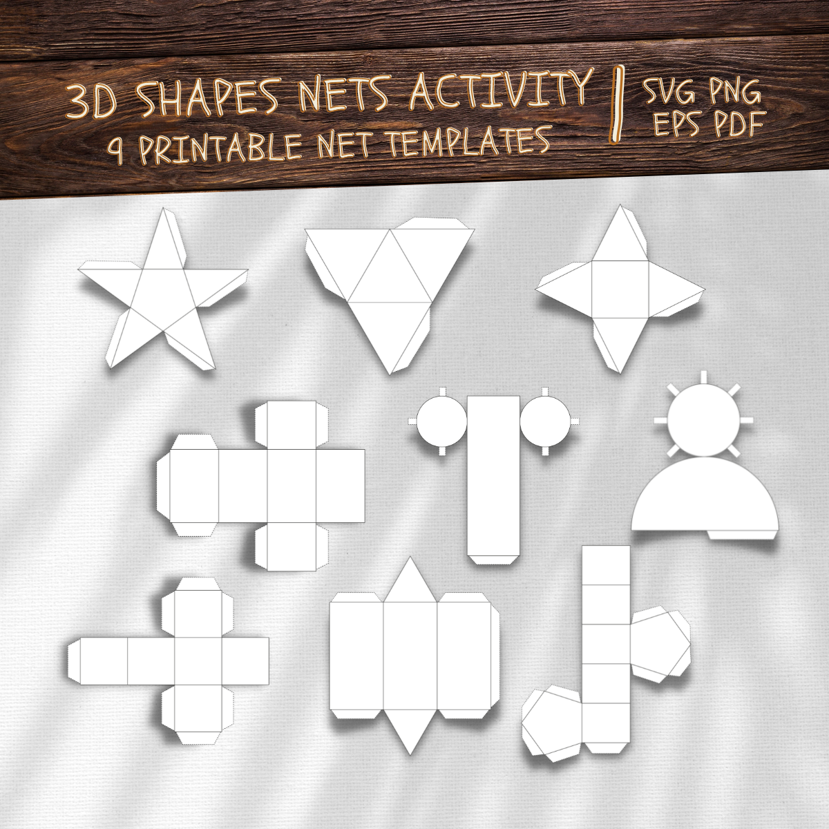 Free Printable 3D Shape Nets Made By Teachers