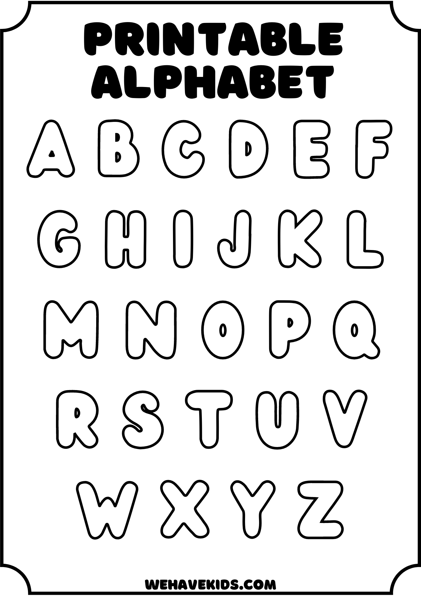 Free Printable Alphabet Stencils For Kids Crafts Decor And More WeHaveKids