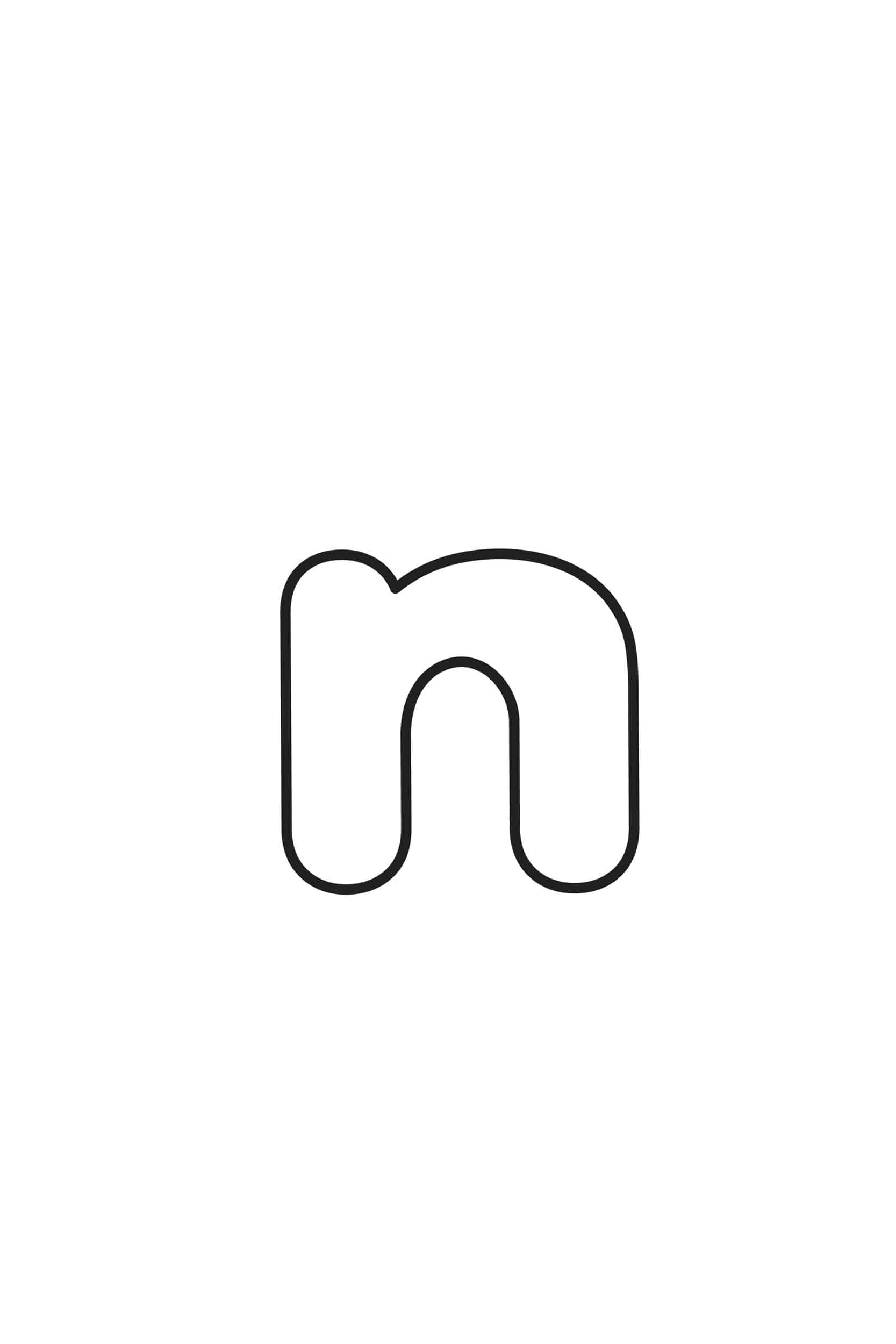 Free Printable Bubble Letters Lowercase N