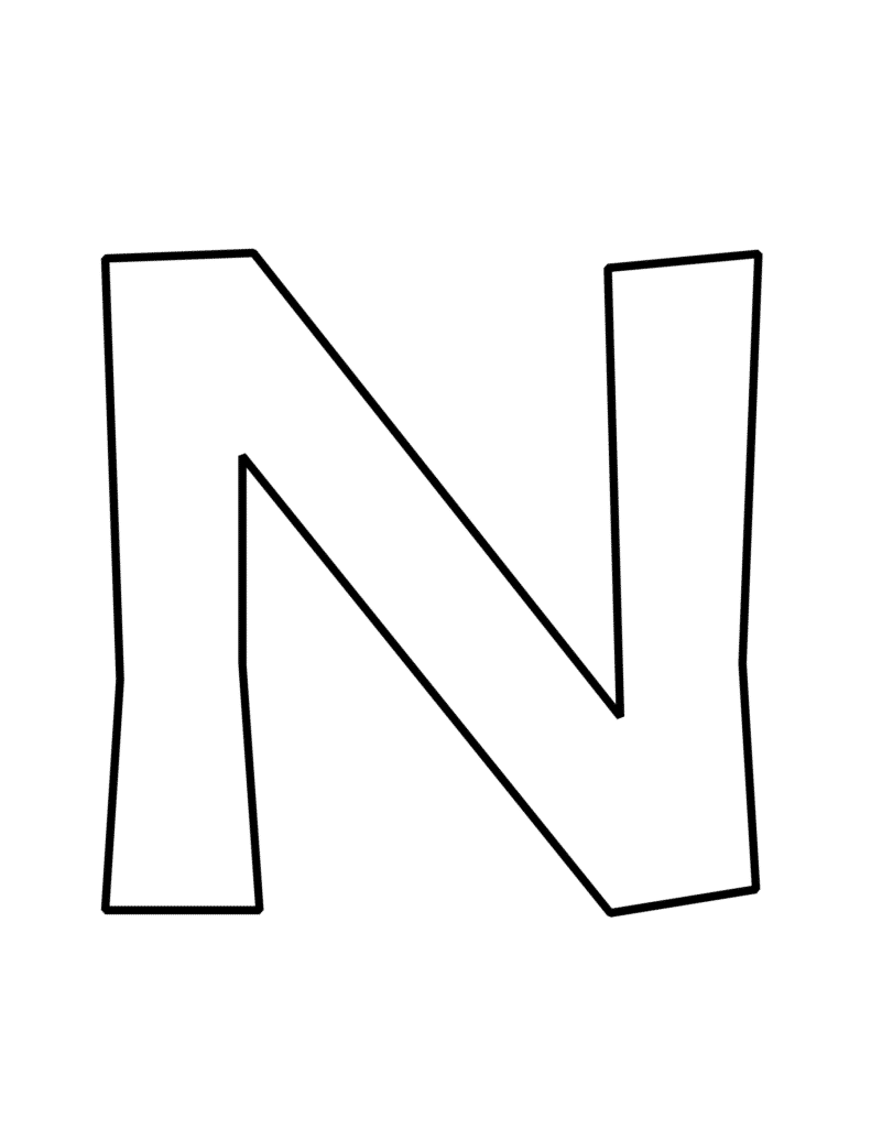 Free Printable Bubble Letters Valentine Bubble Letter N