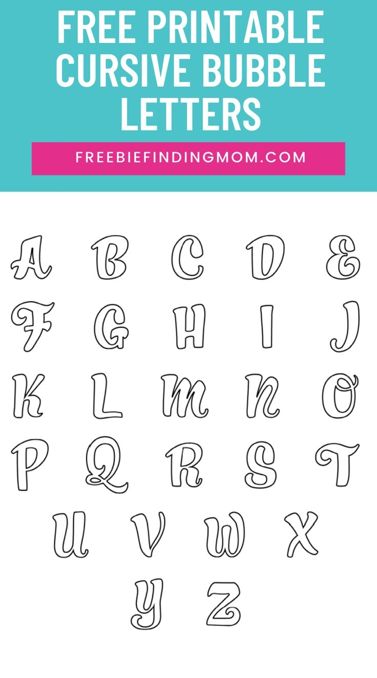 printable letters in cursive