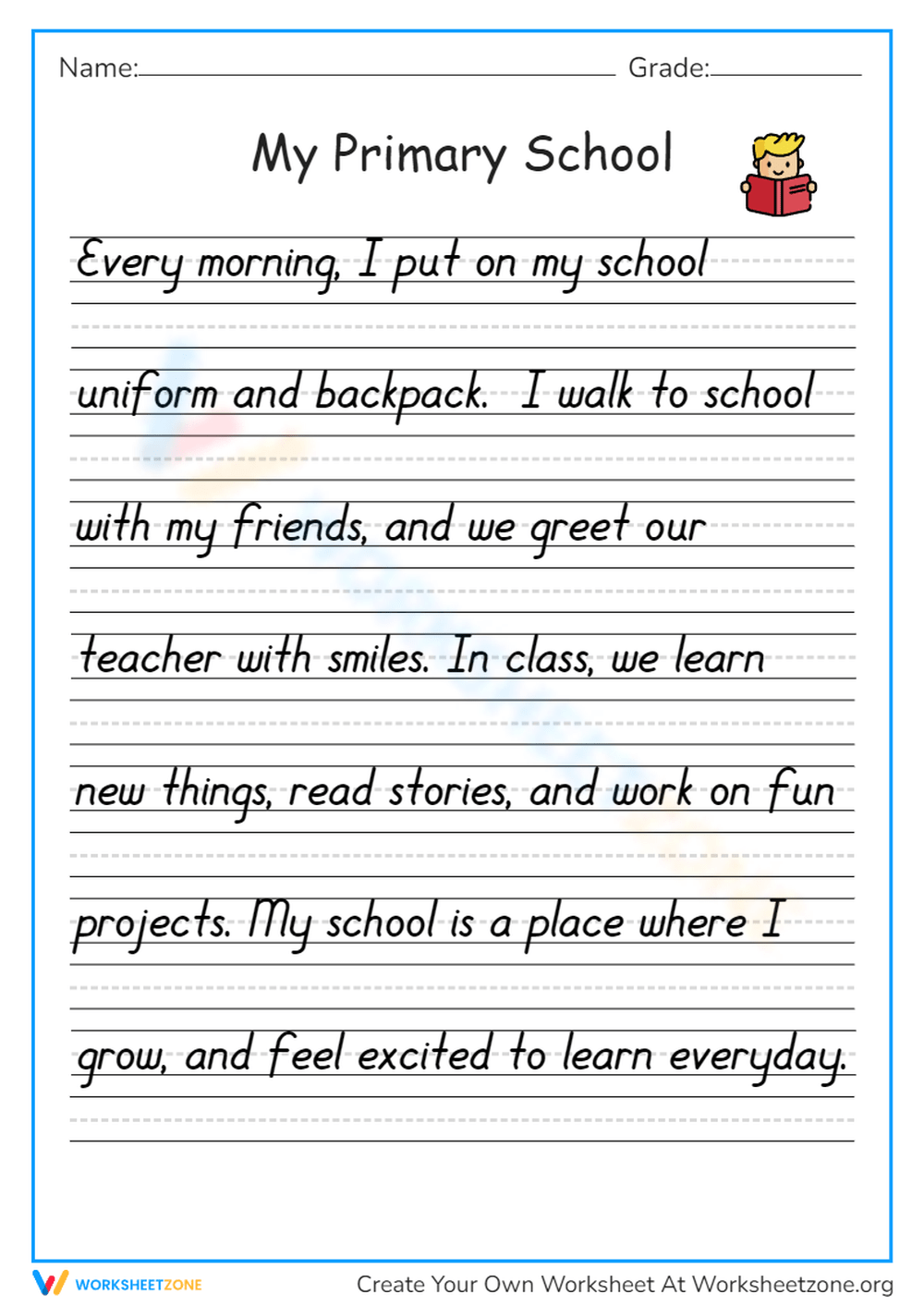 Free Printable Handwriting Worksheets For All Grades Worksheets Library