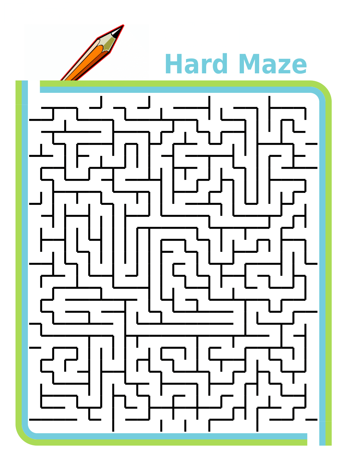Free Printable Hard Maze