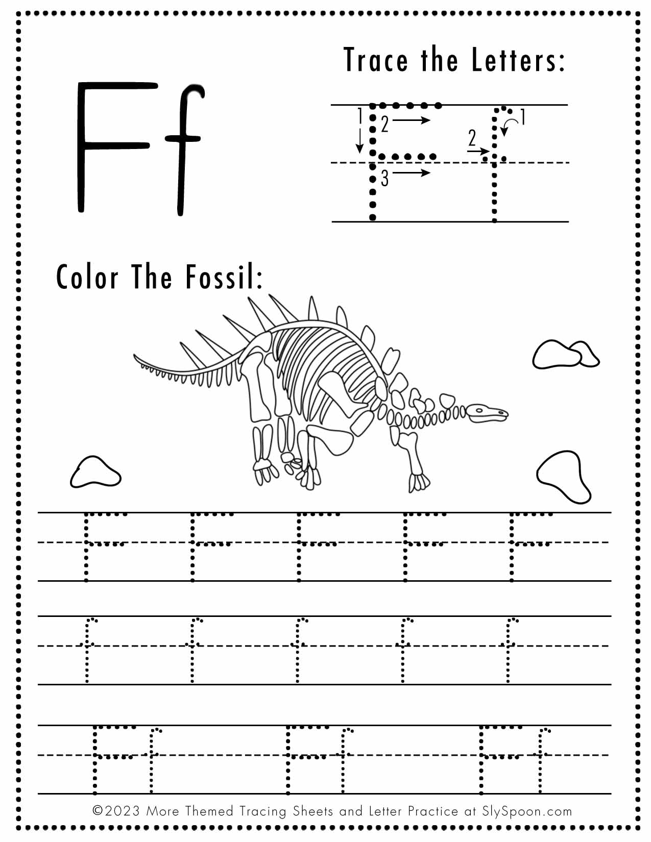 f handwriting worksheet
