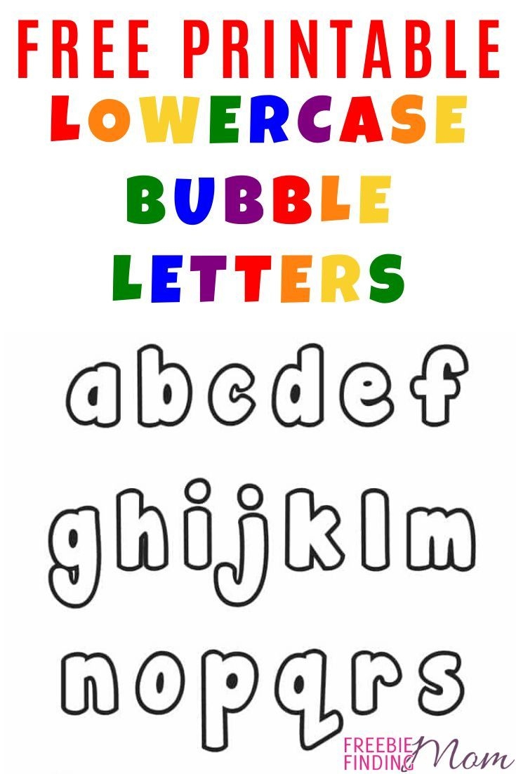 printable bubble letters alphabet