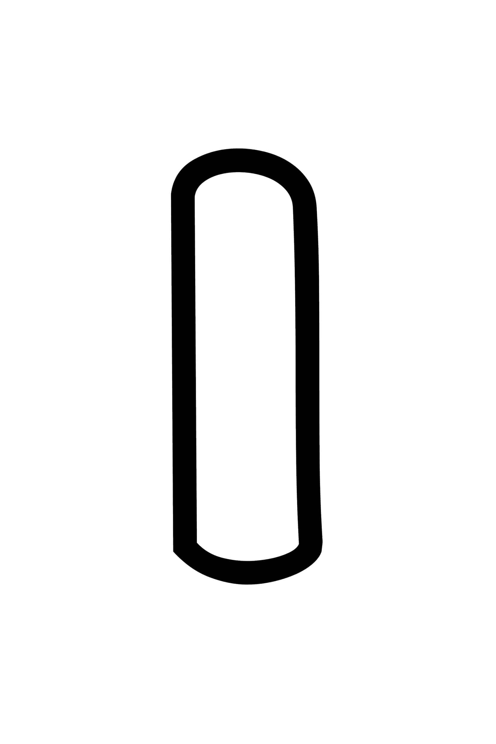 Free Printable Lowercase L Bubble Letter Stencil