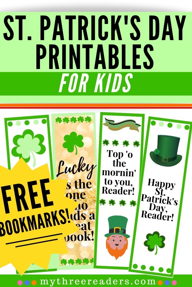 Free Printable Shamrock Bookmarks St Patrick s Day Reading FUN 