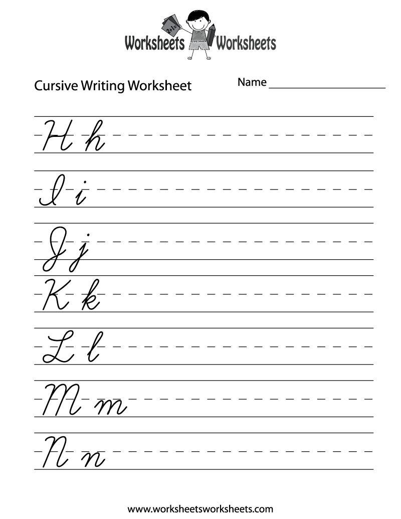 make free handwriting worksheets