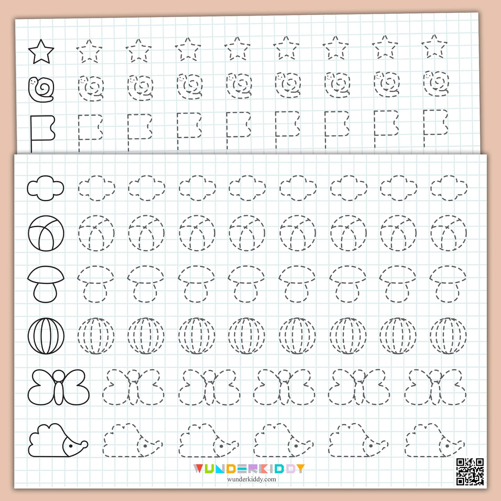 Free Printable Trace And Color Handwriting Practice Worksheet