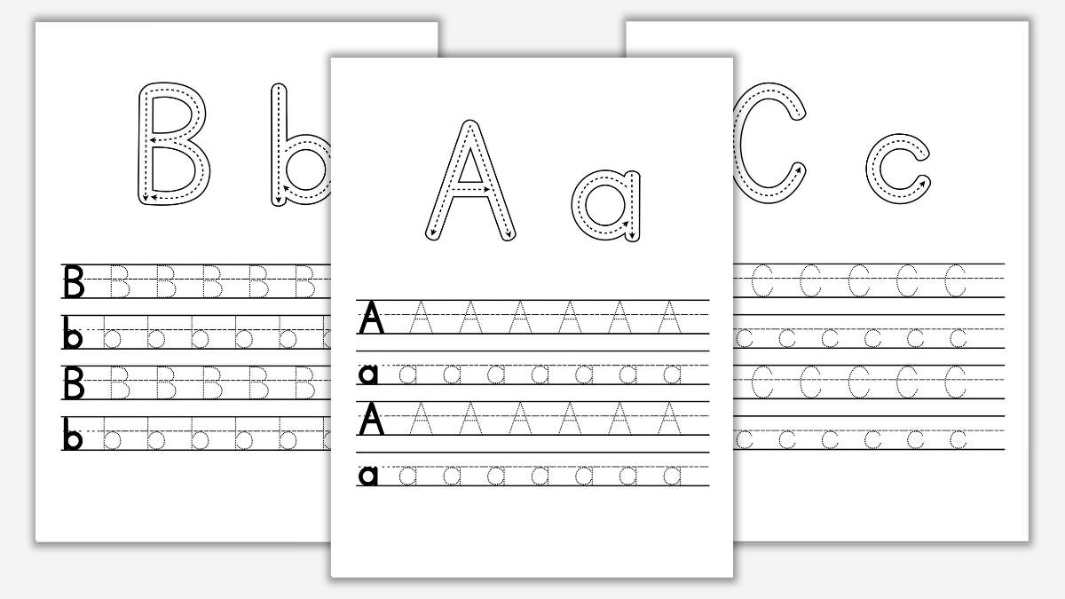 free printable abc handwriting worksheets