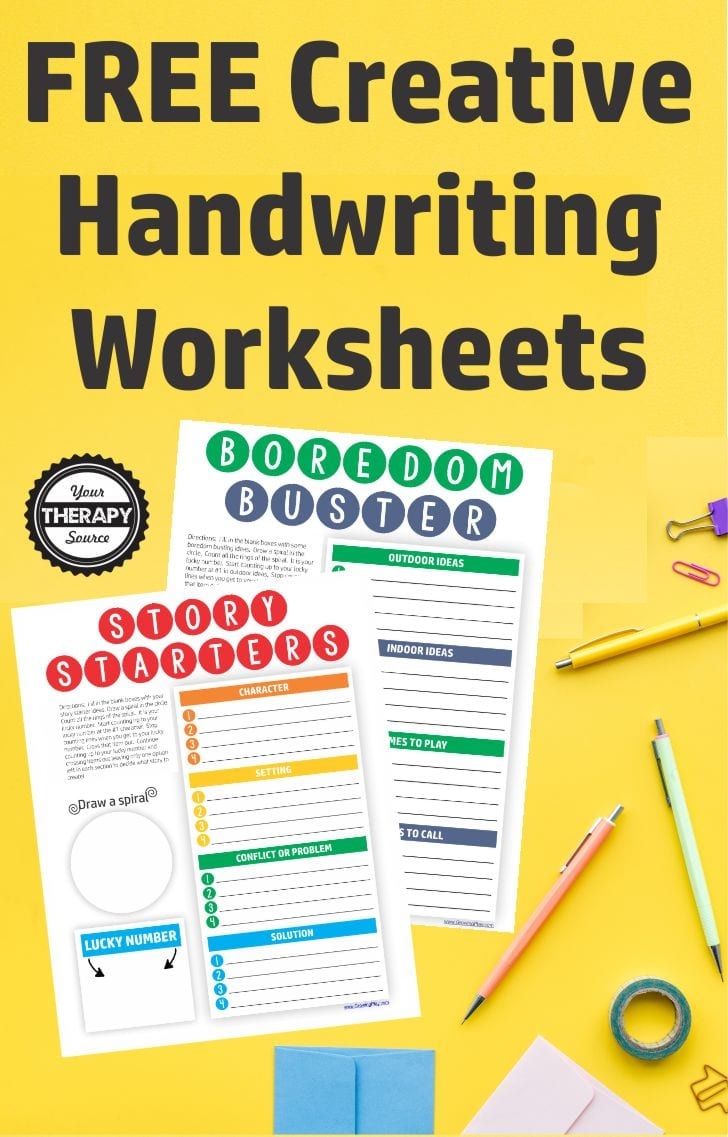 Fun Handwriting Worksheets 20 MASH Games Your Therapy Source