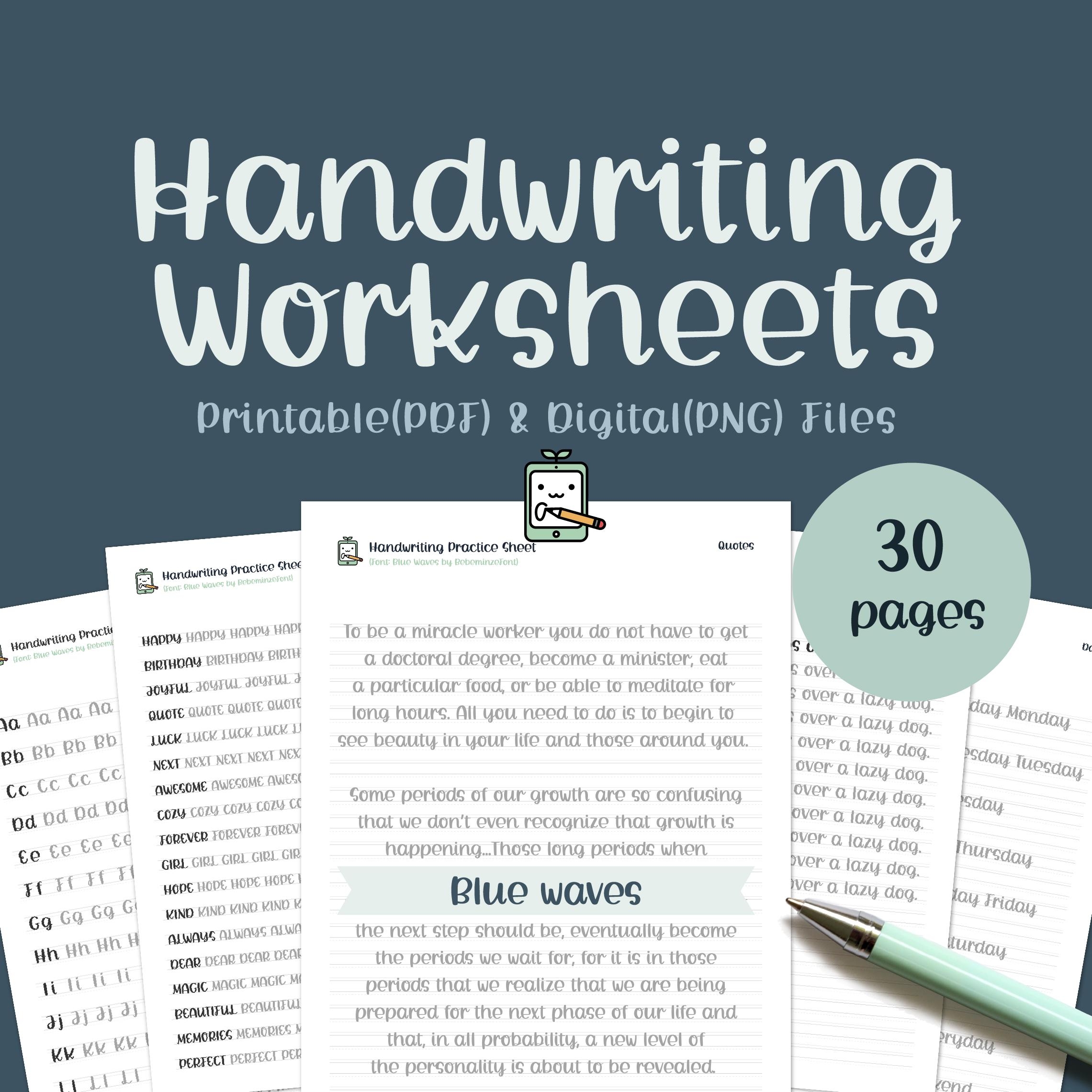 Getty Dubay Handwriting Etsy