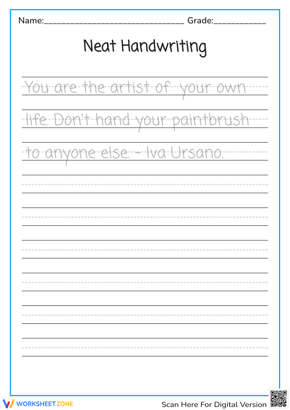 handwriting worksheets for 3rd graders