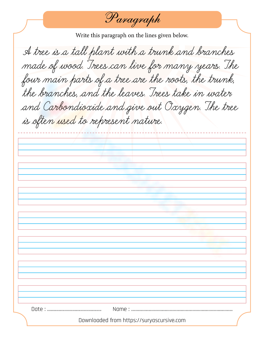 Grade 5 Handwriting Worksheets Printable