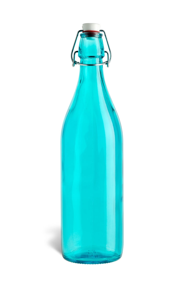 Gray Glass Bottle W Swing Top 34 Oz Specialty Bottle
