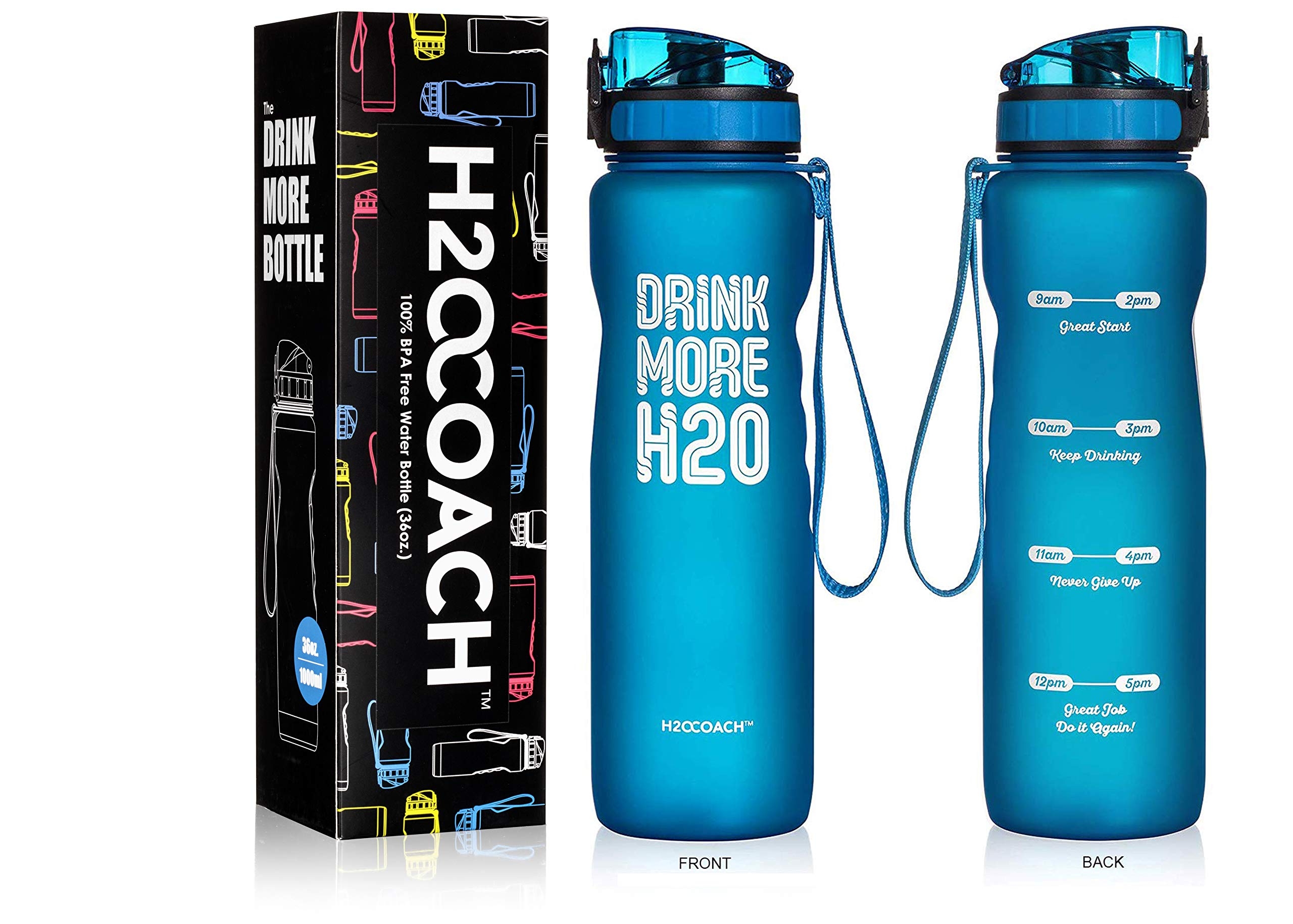 H2ocoach Sports Water Bottle With Time Marker Motivational 36 Oz Desertcart Seychelles