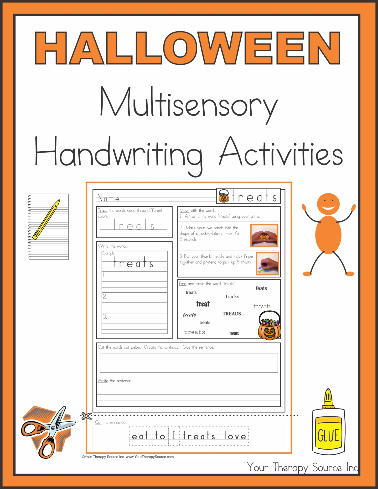 Halloween Multisensory Handwriting Activities Your Therapy Source