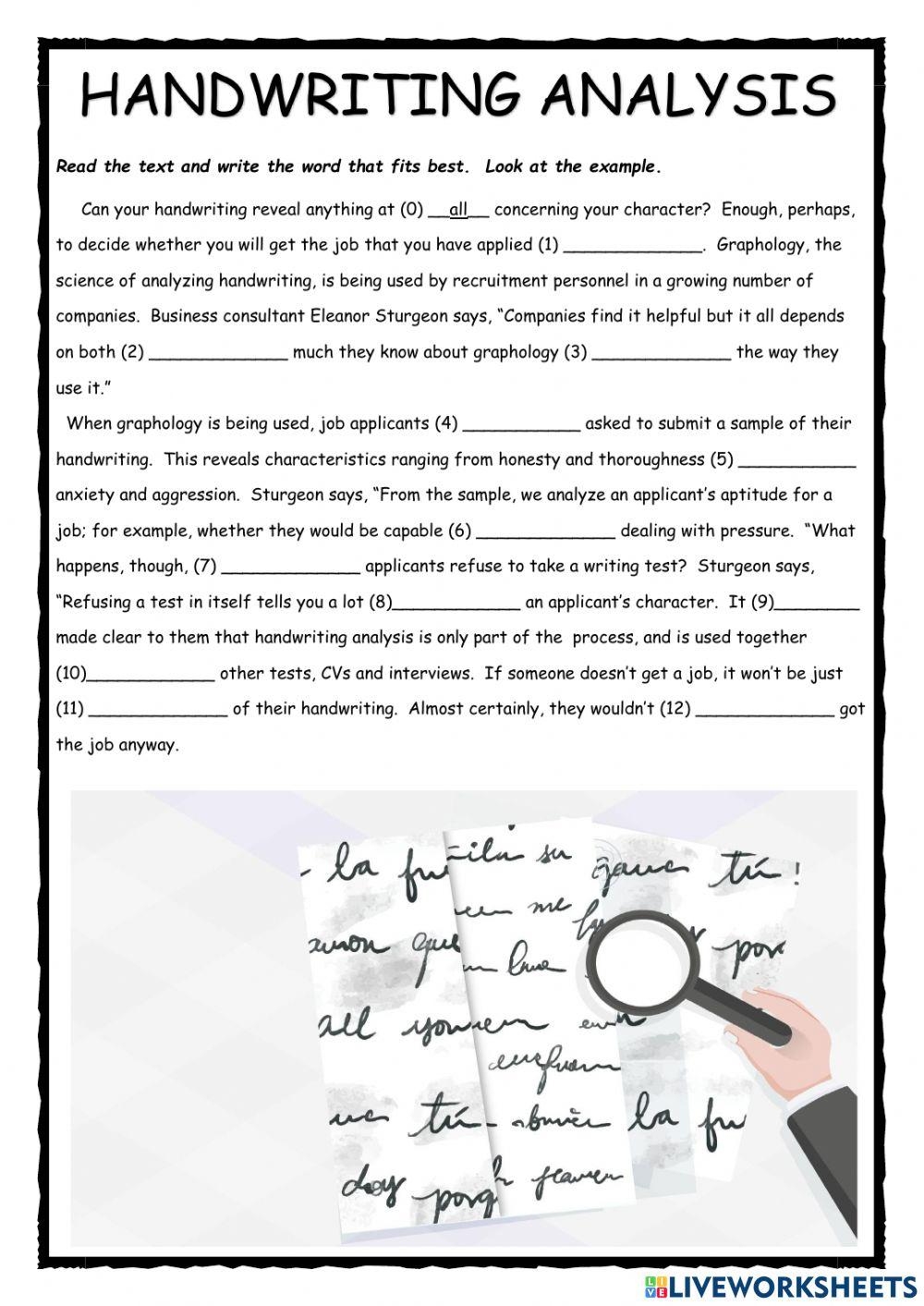 handwriting analysis forensics worksheets handwriting analysis forensics worksheets