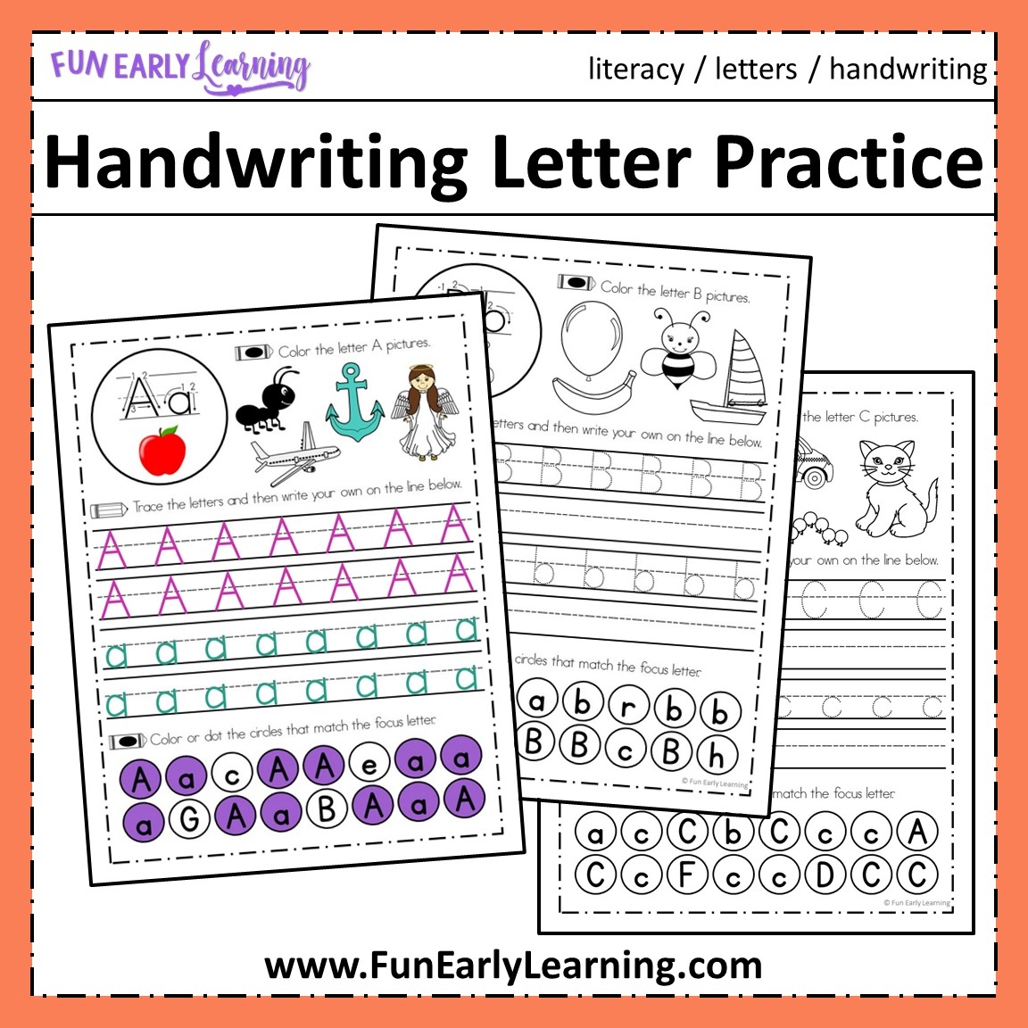 Handwriting Letter Practice Fun Early Learning Handwriting Letter Practice Fun Early Learning