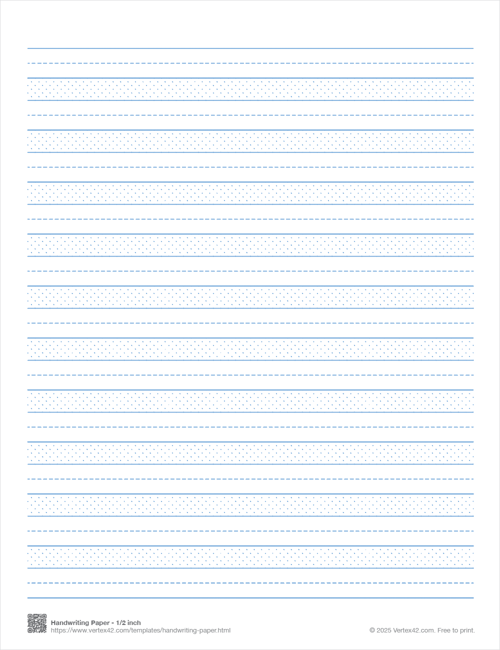 Handwriting Practice Paper Free Printable PDFs