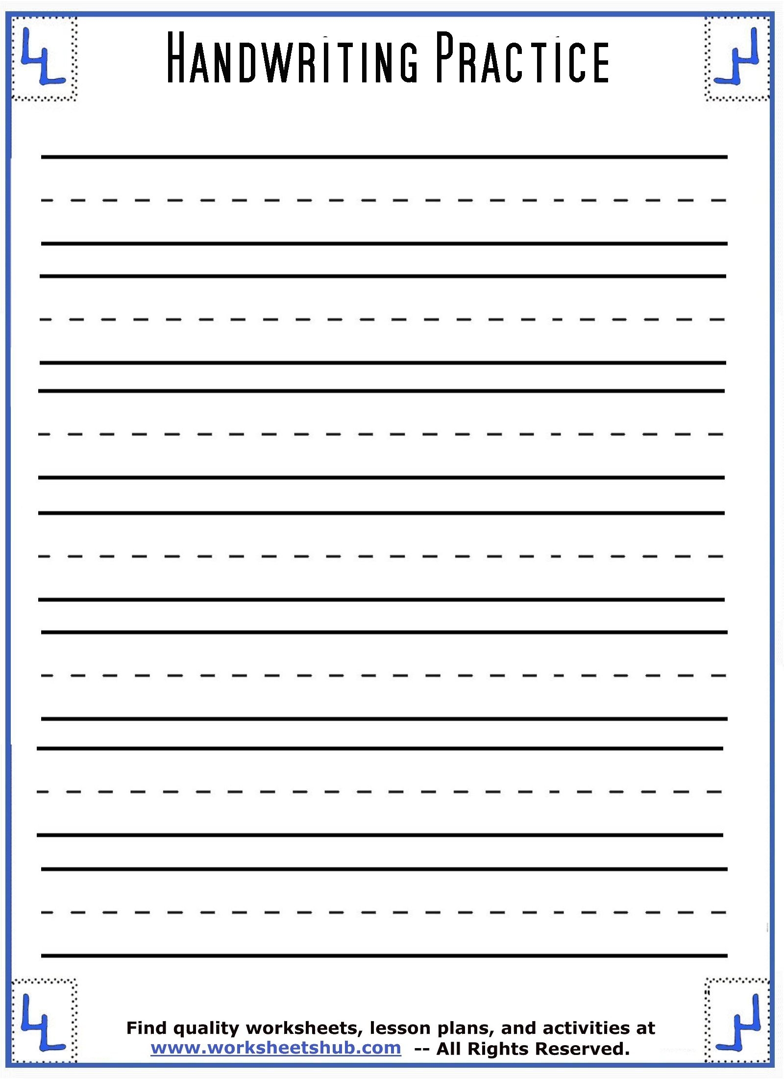 first grade handwriting worksheets