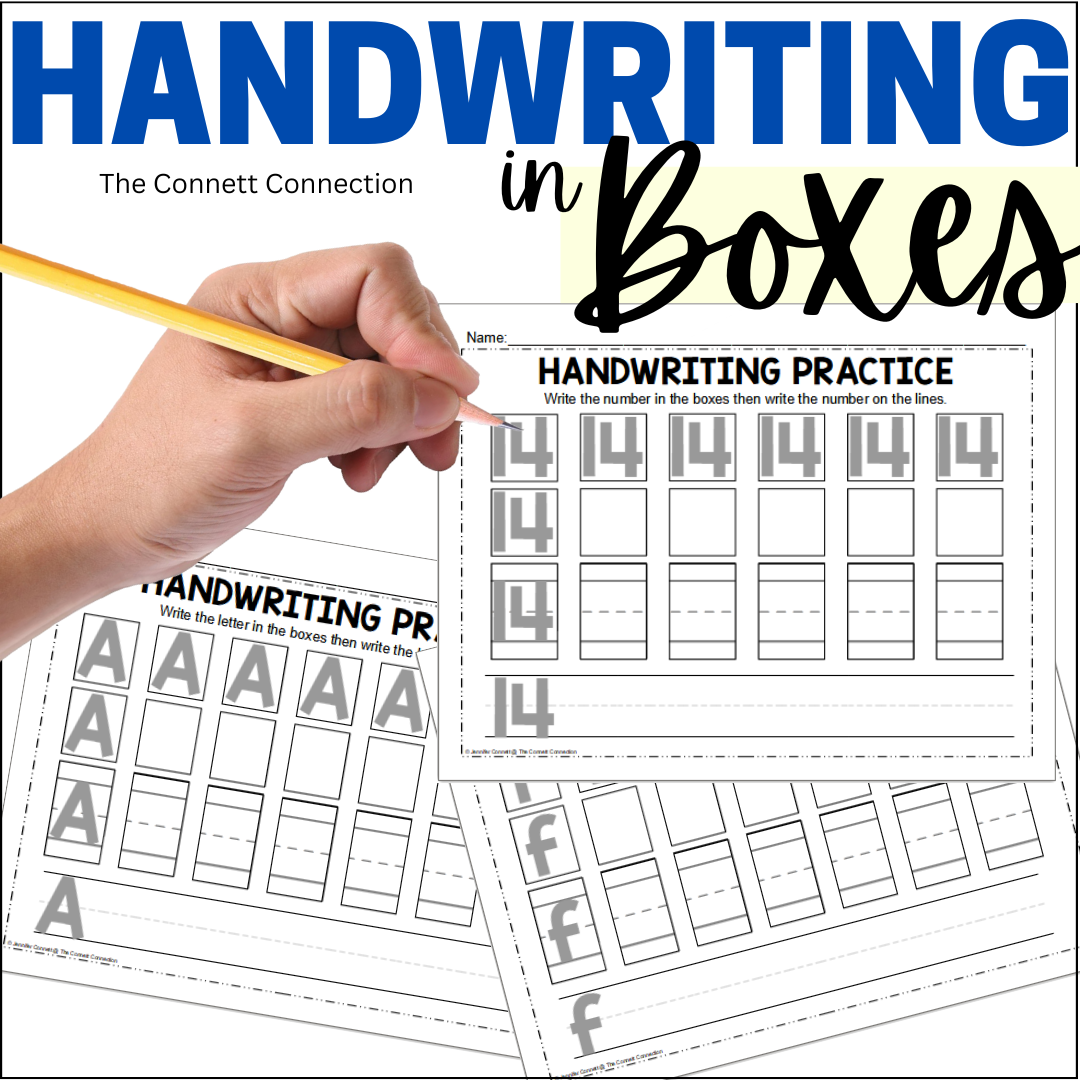 Handwriting With Boxes For Letters And Numbers Bundle Made By Teachers