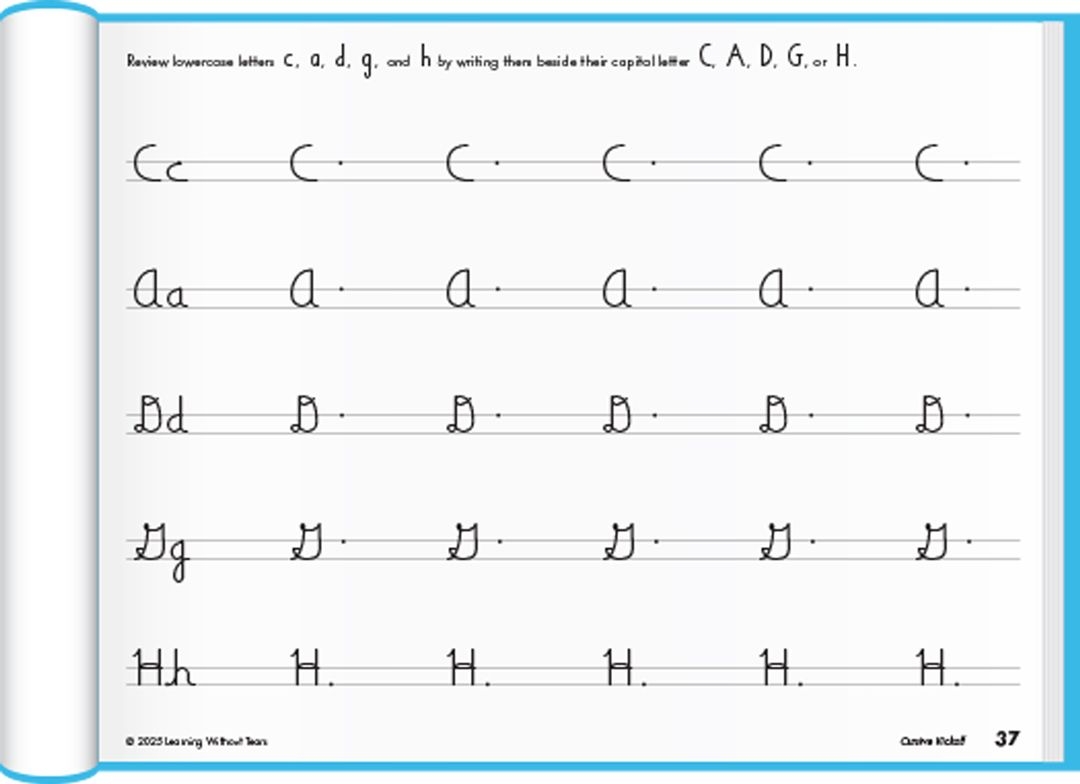 Handwriting Without Tears Cursive Kickoff 2025 Edition