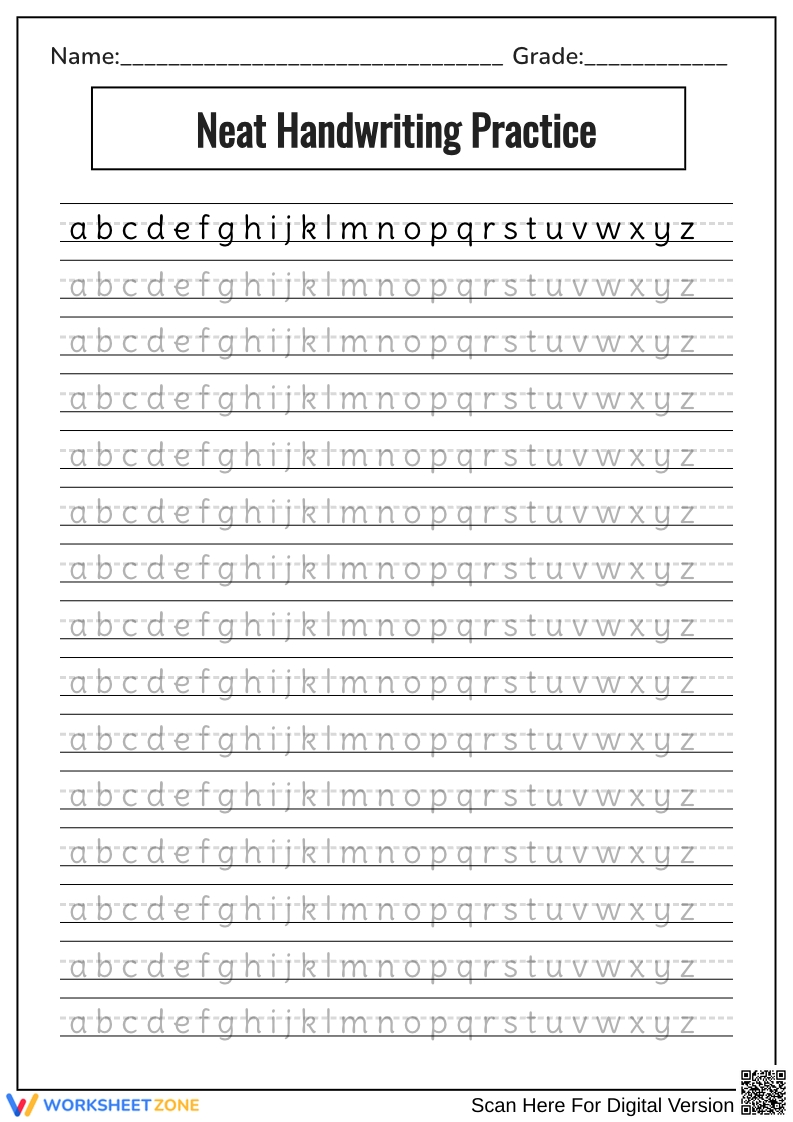 handwriting worksheet generator for kindergarten