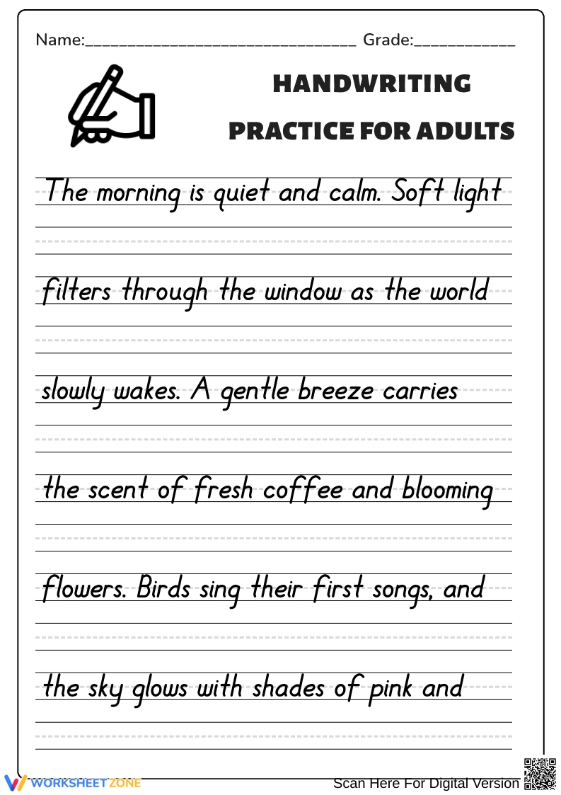 Handwriting Worksheets Printable