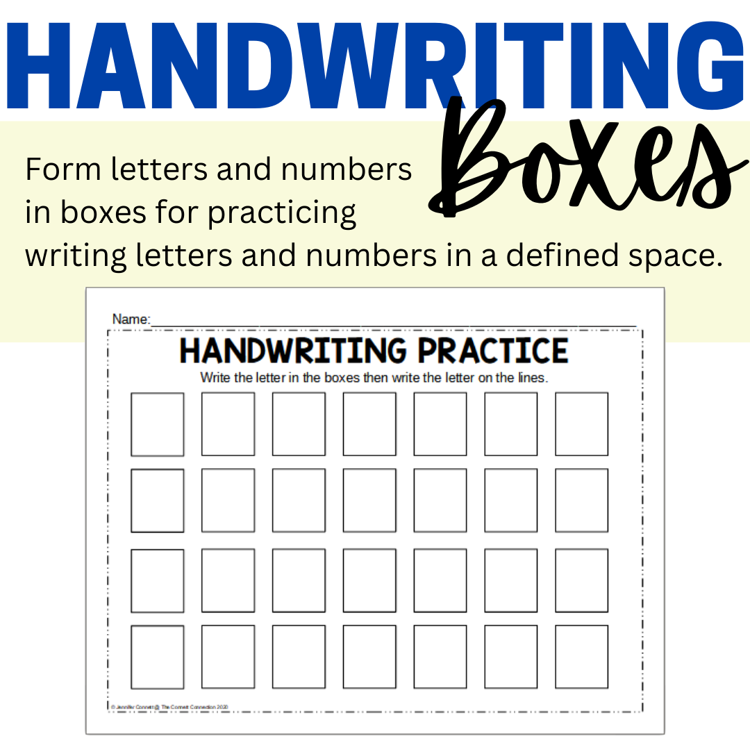 Handwriting Worksheets With Boxes Freebie Classful