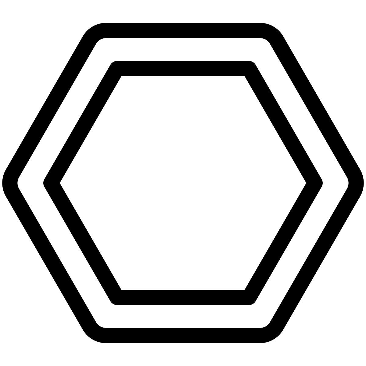 Hexagon Transparent Icon In Simple Small Style