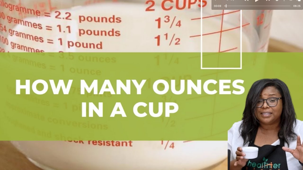 How Many Ounces In A Cup Healthier Steps