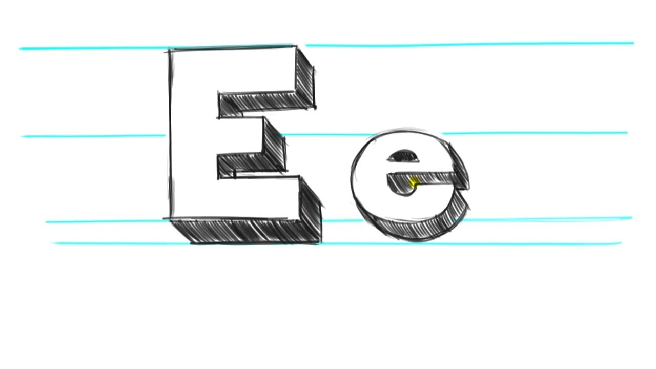 How To Draw 3D Letters E Uppercase E And Lowercase E In 90 Seconds YouTube